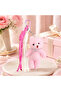Pink Teddy Bear White-Pink Drawstring Bag Charm