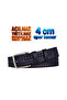 100% Genuine Leather, 4 cm Navy Blue Knitted Patterned Non-Opening Denim Belt, Linen Belt 4Cm-Apo