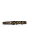 100% Genuine Leather, 4.2 cm Olive Green Patterned Non-Foldable Denim Belt, Linen Belt 4Cm-Apo - 5