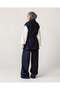 Dark Blue Sleeveless Denim Set - 4