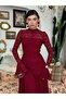 Women's Rope Strap Tulle Detailed Maxi Dress - 6