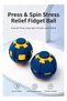 3D 2 in 1 Fidget Spinner Magic Bean Ball, Press and Rotate Stress Relief Puzzle Gyro Toy, Portable Colorful Decompression Fidget Cube for Kids and Adults, Office Anxiety Relief, Educational Fi - 6