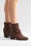 Nova Women's Brown Nubuck Western Dallas Snap-On Boots - 2