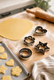 12 Piece Metal Cookie Mold Set – Star Heart Flower Round 4 Models 3 Sizes Dough Cutter