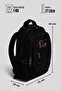 Vb Mugged Cotton Canvas Fabric Backpack School Bag Black - 7