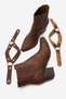 Nova Women's Brown Nubuck Western Dallas Snap-On Boots - 3