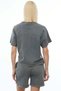 Washable Crew Neck Solid Color T-Shirt - 6