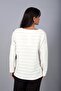 Women's Shoulder Button Detailed Round Neck Long Sleeve Blouse - 4