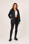 Women's Black, Lined Hooded Waterproof and Windproof Raincoat - 5