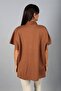 Women's Collared and Pocketed Hooded Poncho with Buttons on the Sides and Zipper on the Front - 4