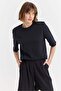 Women's Padded Detailed T-Shirt - 6