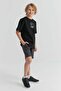 Boy's Shorts with Elastic Waist and Tie Detail - 7