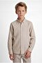 Boy's Linen Long Sleeve Shirt - 6