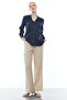 Linen Look Trousers with Elastic Waist