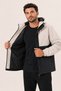 Men's Stone - Black, Contrast Dual Color, Hooded, Water and Wind Resistant Raincoat/Windbreaker - 2