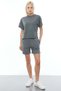 Washable Crew Neck Solid Color T-Shirt - 8
