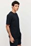 Men's Crew Neck Textured Oversize T-Shirt - 4
