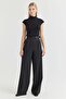 Women's Belt Detailed Wide Leg Trousers - 2