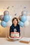 Silver Rocket Figured Number Cake Candle and Tabletop Balloon Stand Set - Space Birthday Decoration Combination - 3