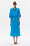 SATIN DRESS WITH WAIST DETAIL - 4