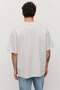 Men's Textured Crew Neck Oversize T-Shirt - 5