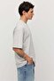 Men's Textured Crew Neck Oversize T-Shirt - 3