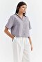 Women's Pocket Detailed Striped Shirt - 3