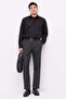 Men's Classic Cut Fabric Trousers with Elastic Waist