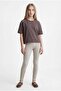 Girl's Striped Detailed T-Shirt - 5