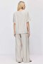 Women's Crinkle Textured Wide Leg Double Breasted Tie-Up Trousers - 7