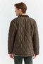 Men's Contrast Collar Quilted Jacket - 5