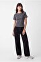 Women's Corded Fabric T-Shirt - 3