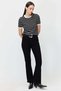 Women's Crew Neck Striped Knitwear T-Shirt - 8