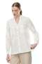 Women's Judge Collar Linen Shirt - 4