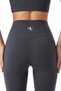 Women's 3-Piece Advantageous (Black-Anthracite-Navy Blue) High Waist Shaping No-Show Flexible Sports Casual Leggings - 6