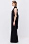Women's Satin High Neck Maxi Evening Dress - 4