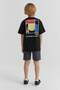 Boy's Shorts with Elastic Waist and Tie Detail - 3