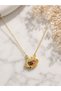 Women's Gold Figured Necklace with Zircon Stone Detail, Elegant Chain Necklace, Stylish Special Design, Modern Jewelry Accessory for Daily Use, Sparkling Necklace Model, Gift for Lover on Birthdays and Special Occasions - 3
