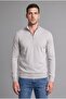 Standard Fit Regular Cut High Collar Half Zipper Basic Plain Knitwear Sweater A5184Ax26Au - 4