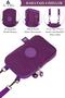 Women's Black Waterproof Crinkle Mini Phone Wallet Cross Shoulder Bag with Neck Strap - 2