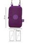 Women's Black Waterproof Crinkle Mini Phone Wallet Cross Shoulder Bag with Neck Strap - 3