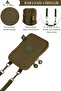 Women's Black Waterproof Crinkle Mini Phone Wallet Cross Shoulder Bag with Neck Strap