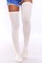Women's White Luxury Over Knee Socks - 3