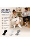 Wak Unisex Seamless Short Socks, 6-Piece Bootie Socks, 85% Cotton Recycled Yarn, Perfumed, Black White Gray, Soft Breathable Casual Sports Socks - 5