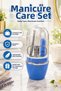 Blue Manicure and Personal Care Set – Tweezers, Scissors, Nail Clippers, and File
