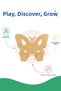 Wooden Butterfly Toy Natural Handmade Paintable Educational Toy + 6-Piece Paint Set Gift - 3