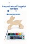 Wooden Rabbit Toy Natural Handmade Paintable Educational Toy + 6-Piece Paint Set Gift