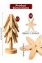 Set of 4 Bamboo Tree Trivets with Stand Heat Resistant Cup and Pot Bottom Folding Trivets - 7