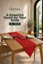 Red Duck Fabric Triangular End Runner 40 X 110 cm Water and Stain Repellent Tablecloth - 4