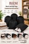 5-Piece Drawstring Storage Bag 35X45 cm Breathable Shoe Cover Dust Protector Organizer Black